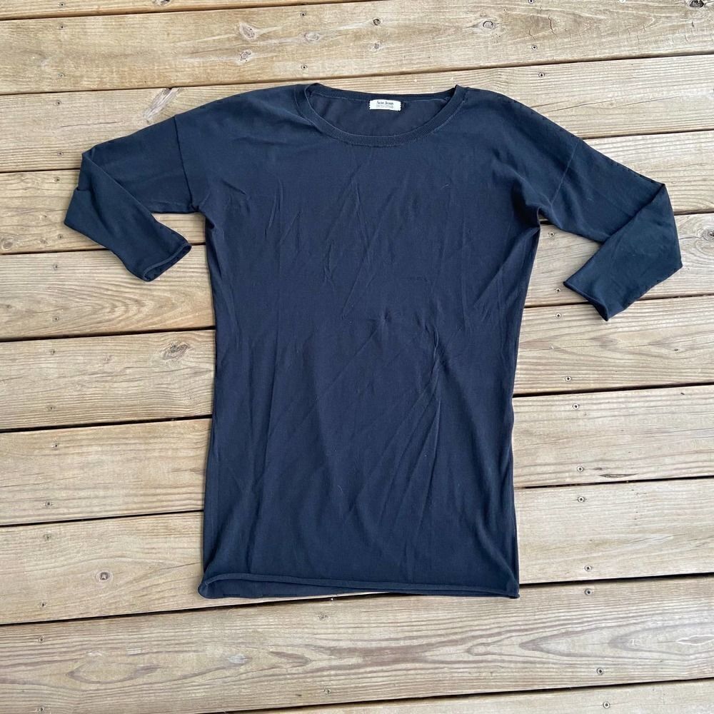 Acne Navy Blue Lightweight Sweater XS